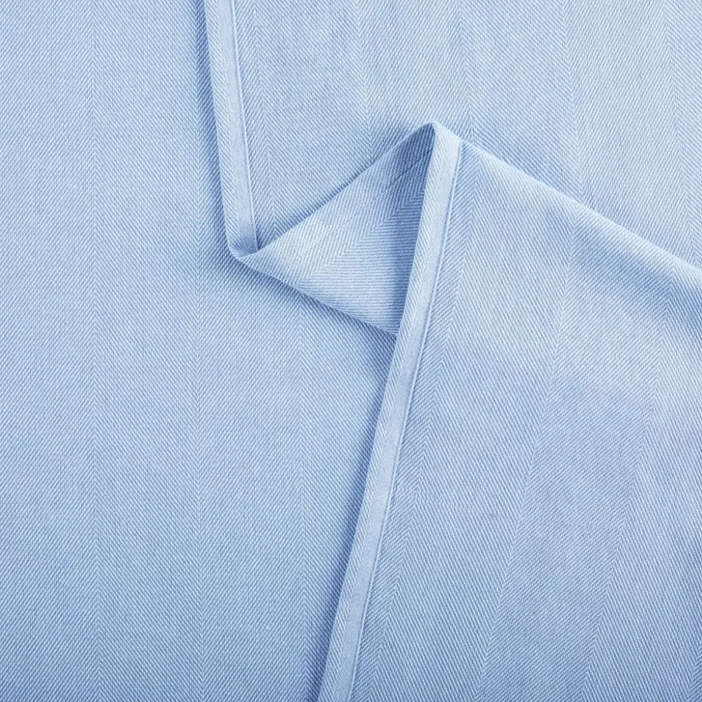 Margarita 70 in. W X 70 in. L Lapis Blue Textured Cotton Tablecloth - Picture 4 of 7